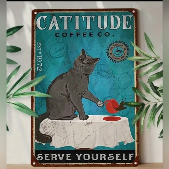 Catitude Metal Wall Plaque  ♥️ - Picture 5 of 6